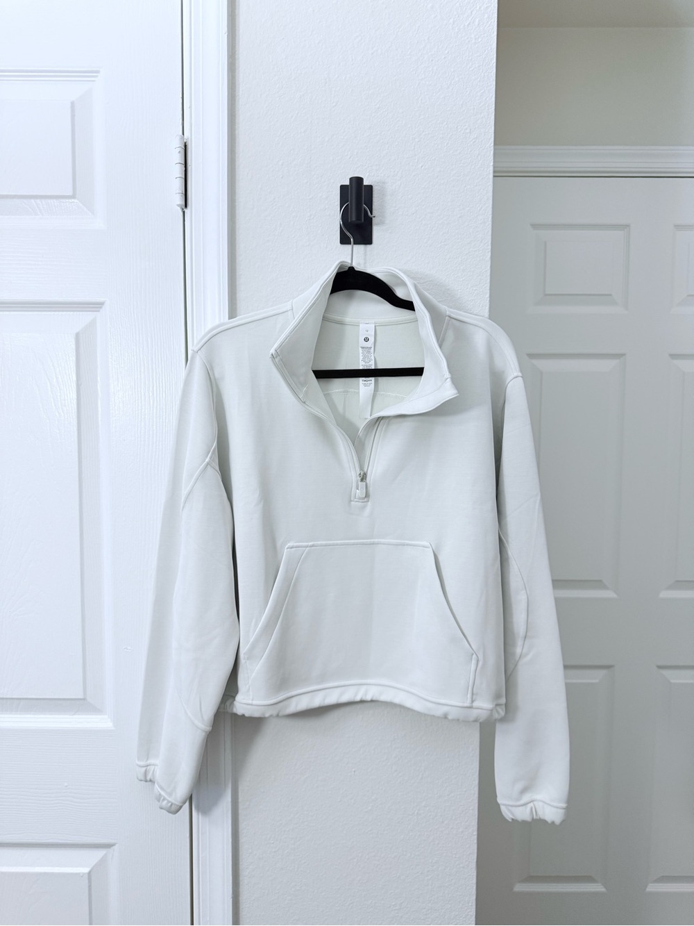 Lululemon Softstreme Half Zip Pullover Bone White Size 12